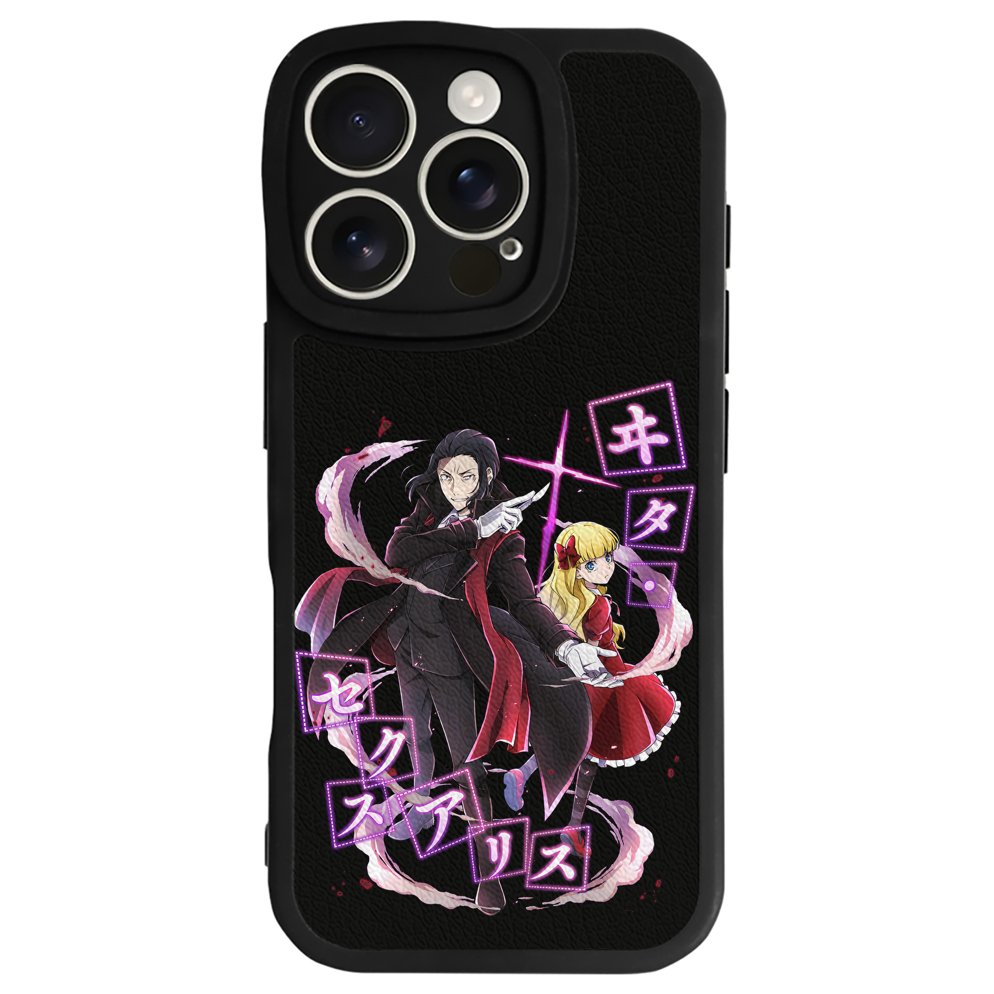 （画像用） 文豪ストレイドッグス Bungo Stray Dogs 【iPhone 16シリーズ対応】シリコンスマホケース（レザー調） 材質：シリコン